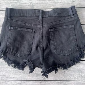 Revice Black Denim Cutoff Shorts Size 30